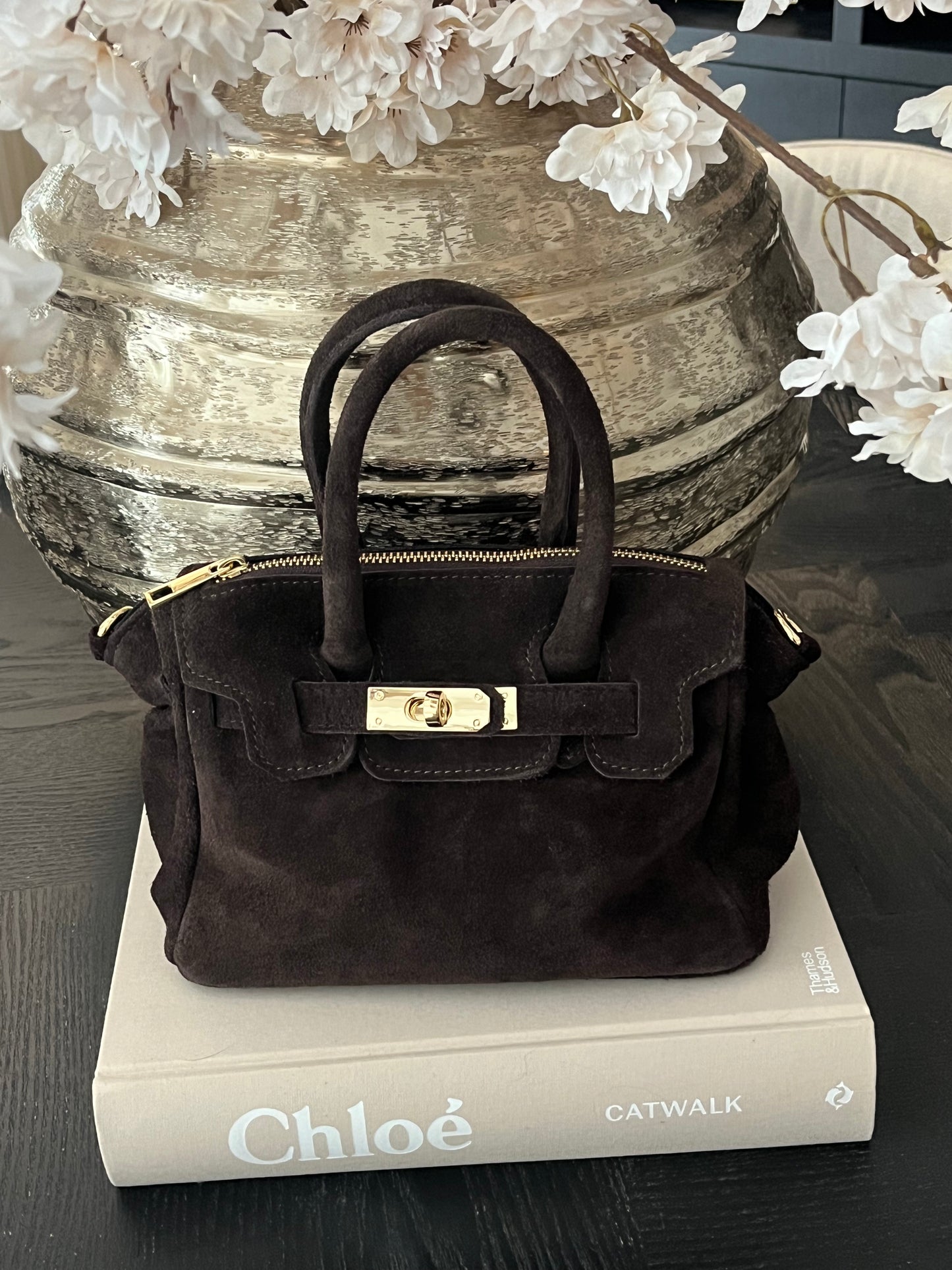 Birdie Small Suede | Donkerbruin