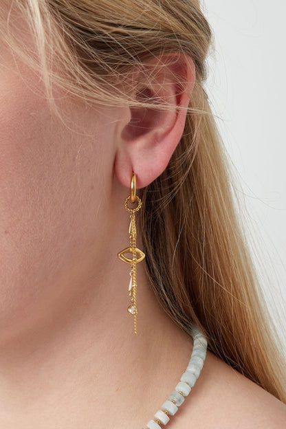 Oorbellen Lips On Fire | Zilver