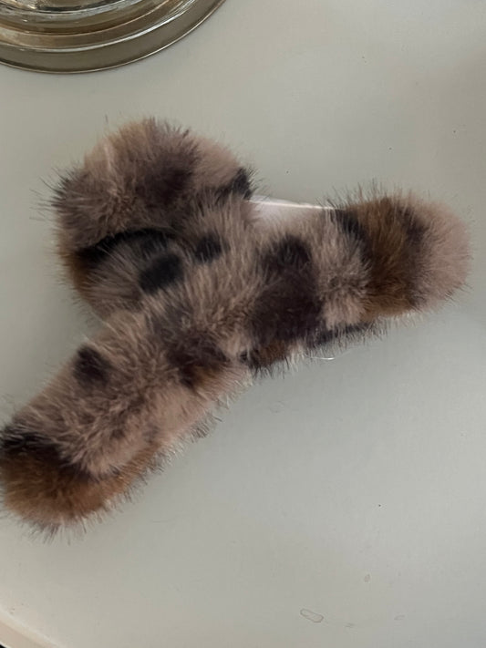 Haarklem Fluffy Luipaard Bruin