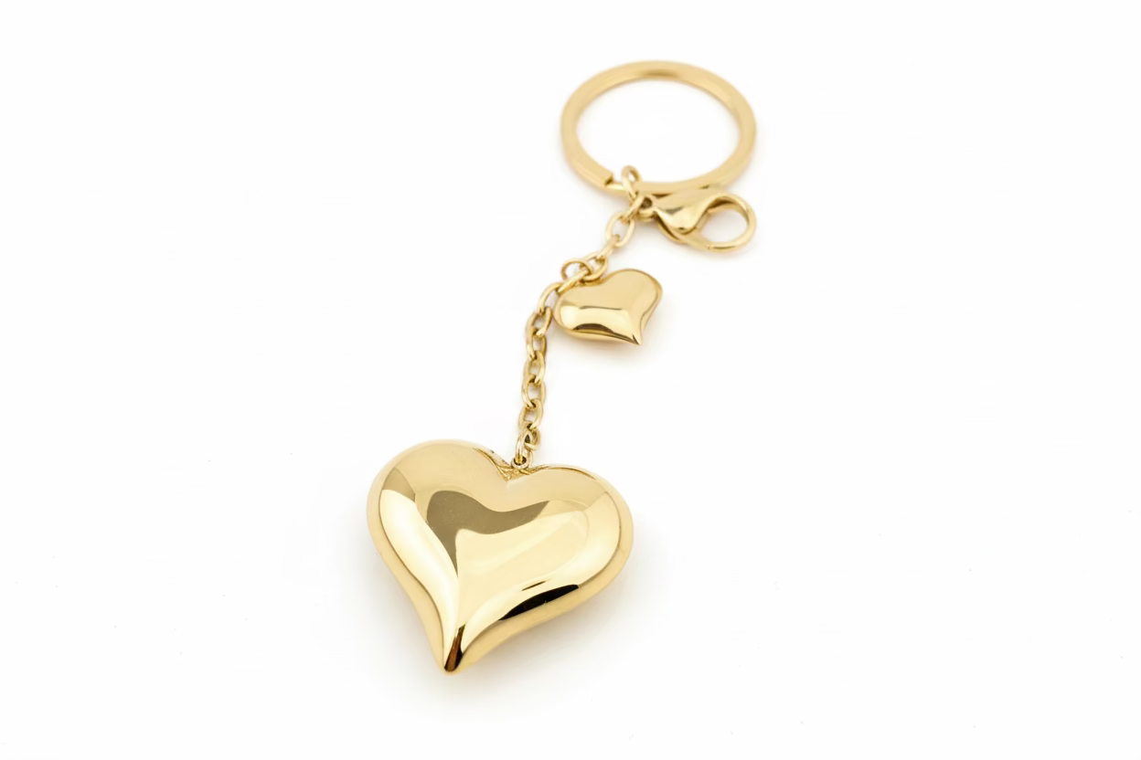 Sleutelhanger | Tassenhanger Gold Heart