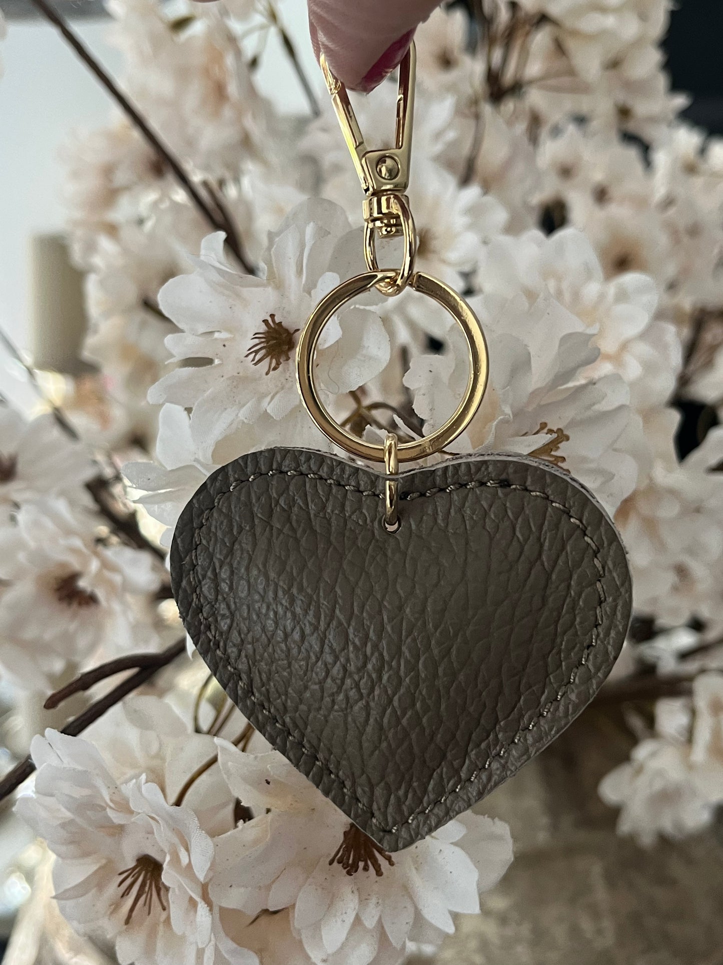 Sleutelhanger Hart Taupe/Bruin