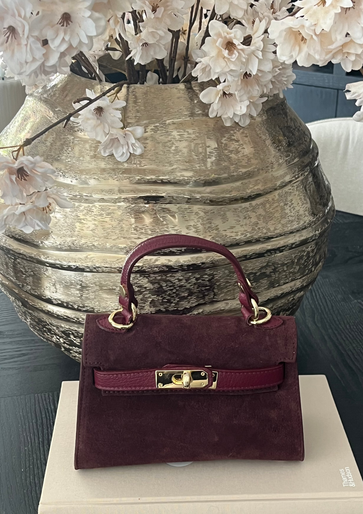 Leya Bag Suede/Leer | Bordeaux