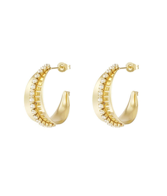 Sparkle & Shine Hoops | Goud