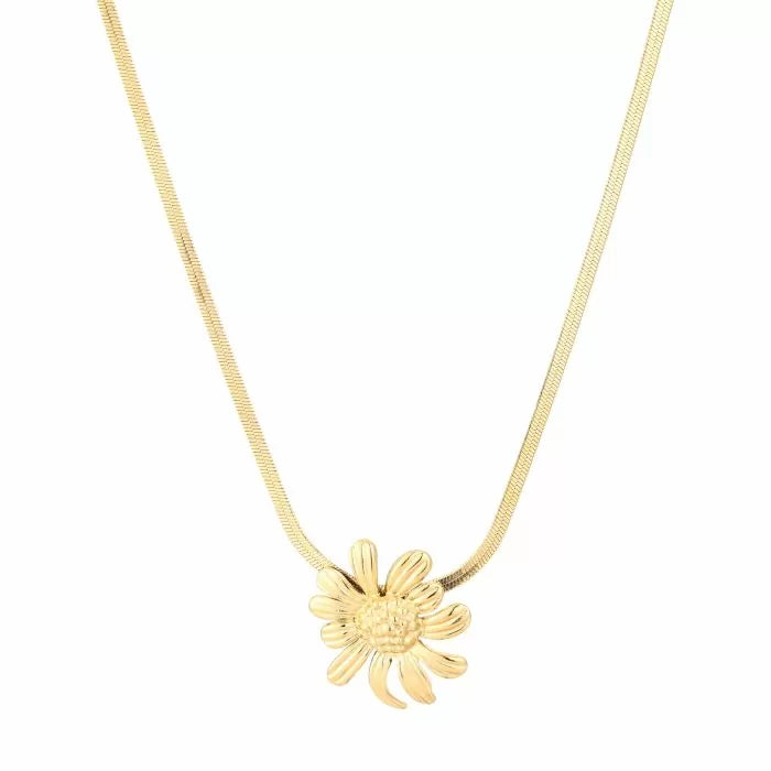 Sunflower Necklace | Goud