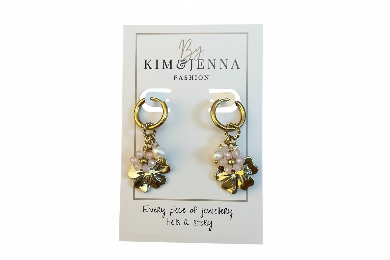 Flower Pearl Earrings | Roze