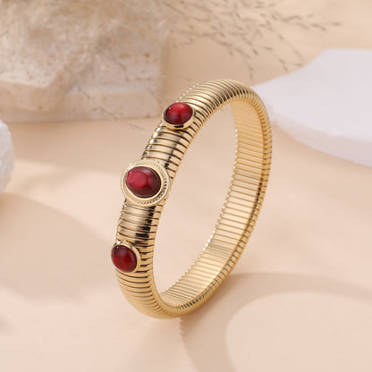 Bohemian Bracelet Bordeaux Stone