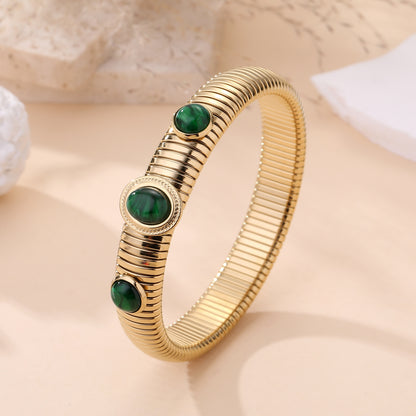 Bohemian Bracelet Green Stone