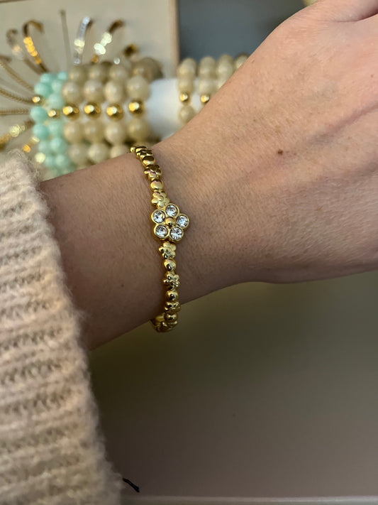 Flower Strass Bangle