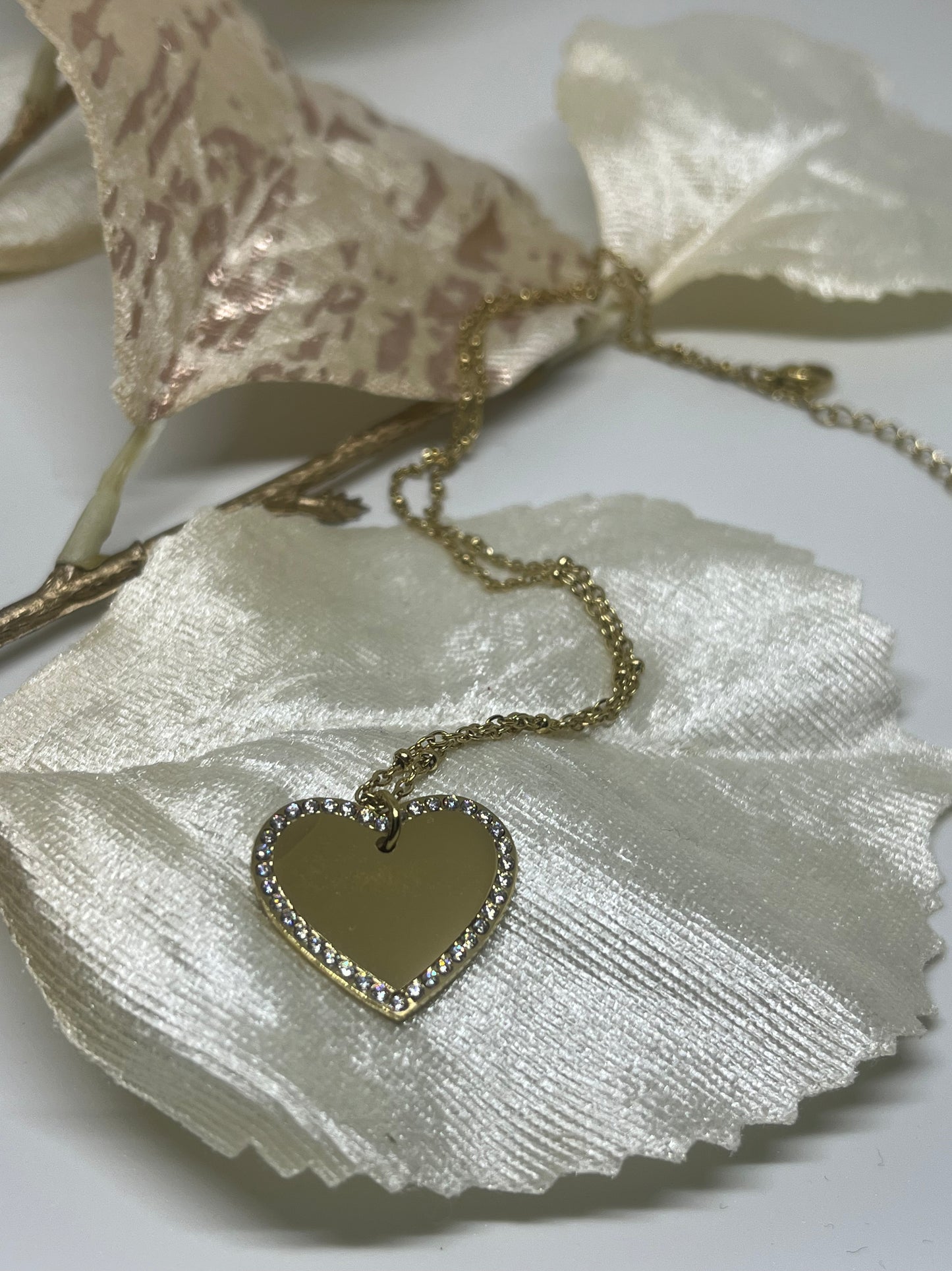 Ketting Heart Strass