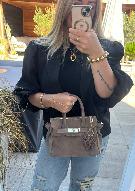 Birdie Small Suede | Taupe