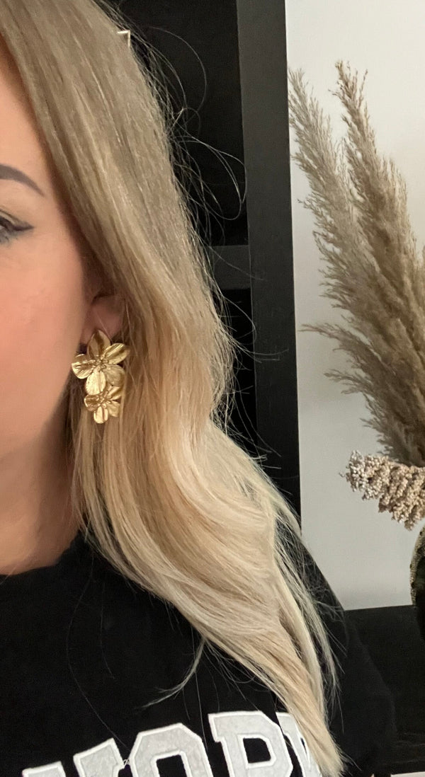 Earrings Double Flower