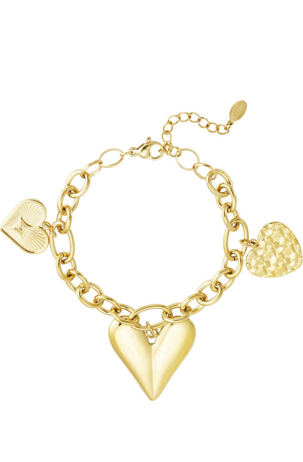 Bedelarmband Triple Heart