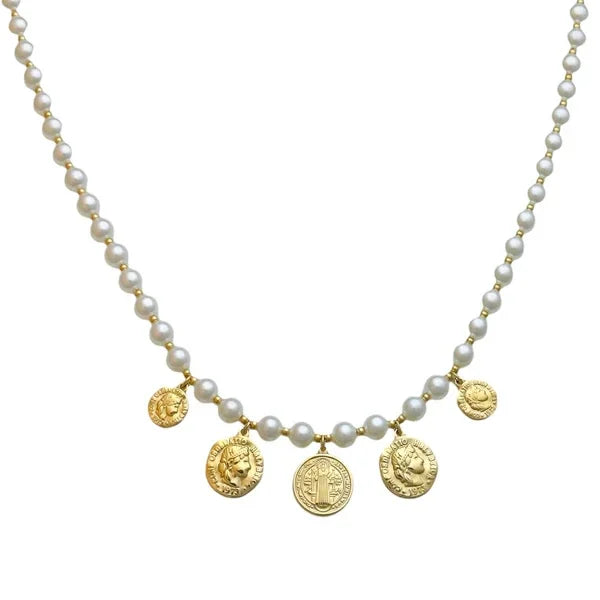 Necklace Pearly Coins